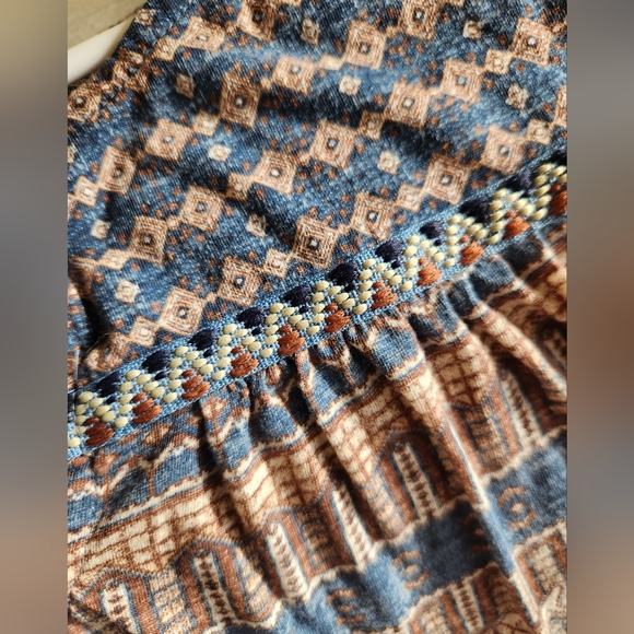 Lucky Brand Women's XL Sleeveless Blouse Bohemian Floral - Picture 5 of 6